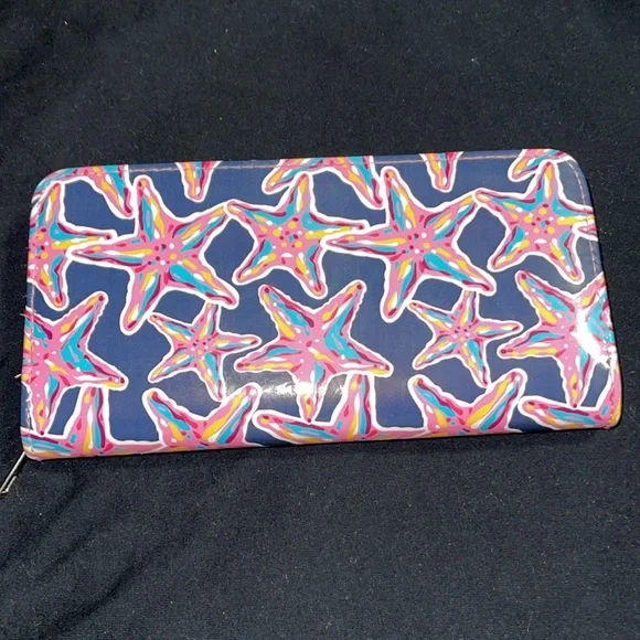 Simply southern pink starfish with navy blue background wallet in GUC - Picture 8 of 8